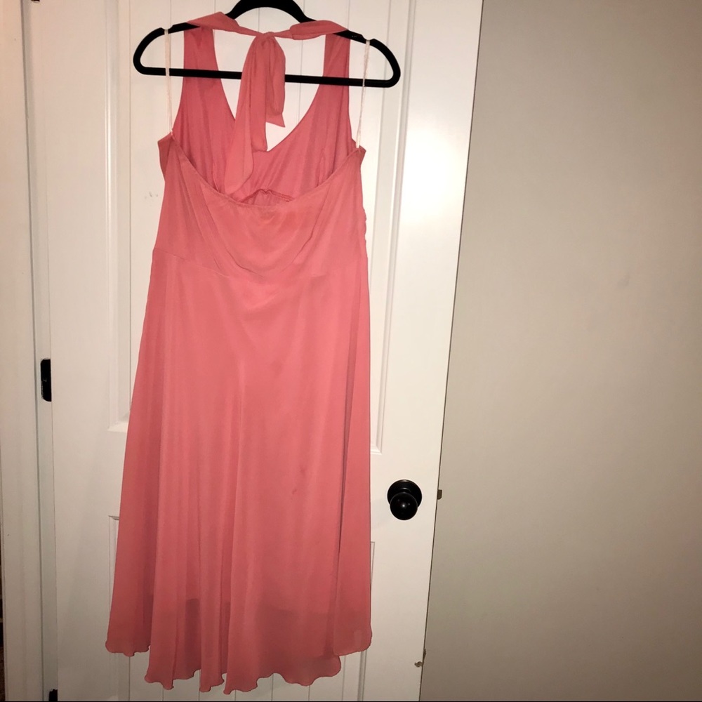 Ashley Stewart Coral Halter Midi Dress - Picture 2 of 4